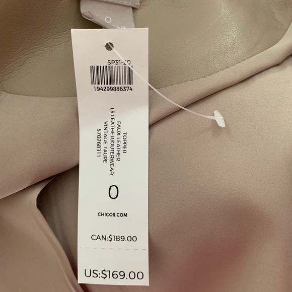 CHICO’S fau leather jacket - Picture 12 of 15